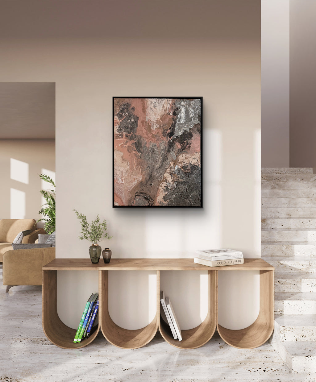 Rhodonite Flow 02 Textured Art