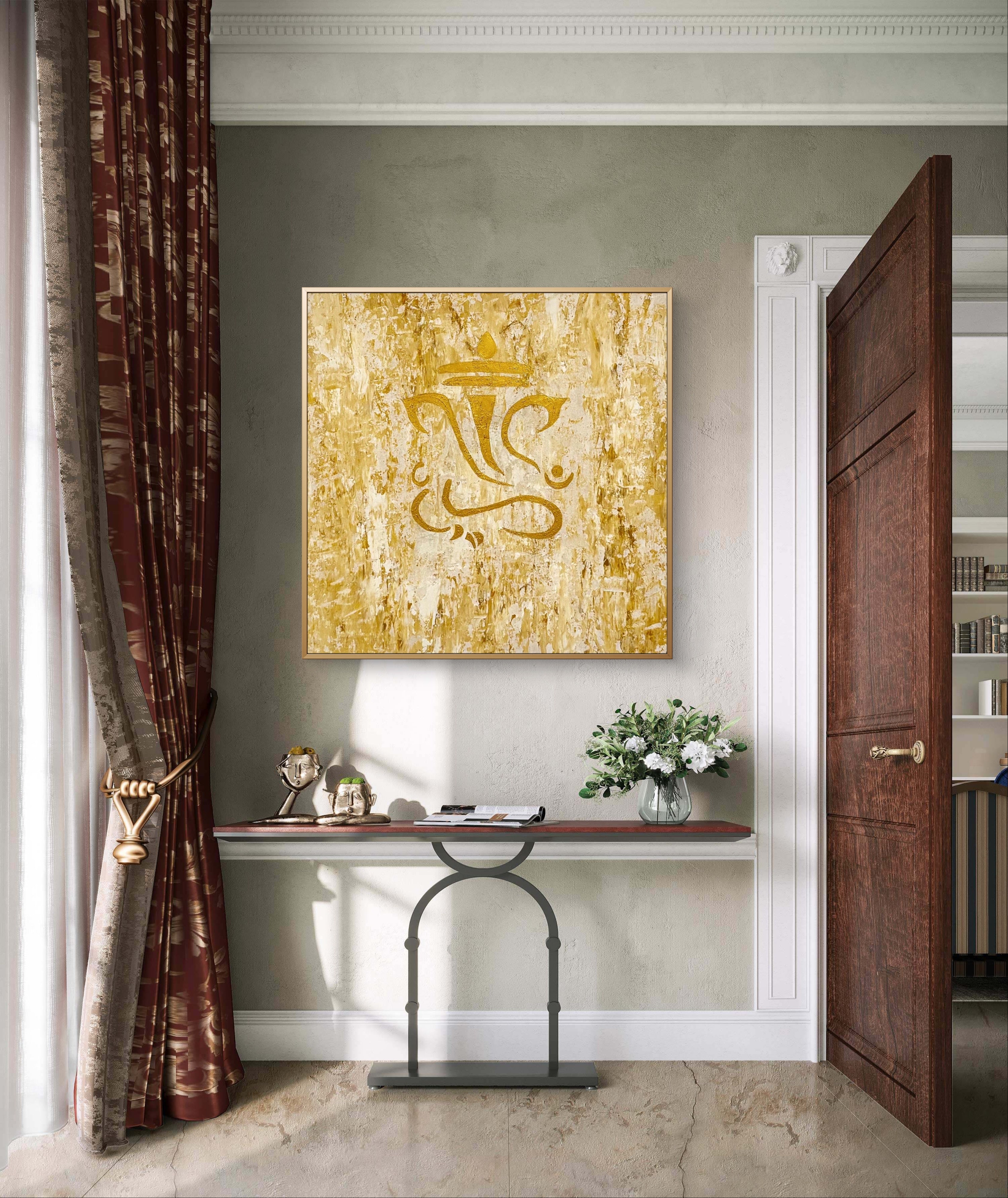 Lord Ganesha Textured Art